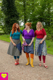 Dubbelzijdige wikkelrok- katoen & jeans- retro west Cotton skirt Tantilly 