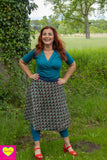 Dubbelzijdige wikkelrok- katoen & jeans- retro west Cotton skirt Tantilly 