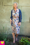 Retro tuniek- langere versie- zijdemix- zacht grijs Tunic Tantilly 