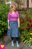 Pre order- Dubbelzijdige wikkelrok- katoen & paisley -blauwtinten- Happiness in a skirt Cotton skirt Tantilly 