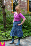 Pre order- Dubbelzijdige wikkelrok- katoen & paisley -blauwtinten- Happiness in a skirt Cotton skirt Tantilly 