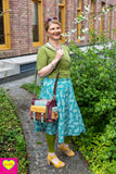 Pre order- Dubbelzijdige wikkelrok- katoen & paisley -zeegroen/grijs- Happiness in a skirt Cotton skirt Tantilly 