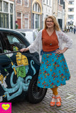 Pre order- Dubbelzijdige wikkelrok- katoen- uiltjes - Happiness in a skirt Cotton skirt Tantilly 