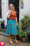 Pre order- Dubbelzijdige wikkelrok- katoen- uiltjes - Happiness in a skirt Cotton skirt Tantilly 
