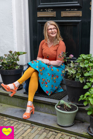 Pre order- Dubbelzijdige wikkelrok- katoen- uiltjes - Happiness in a skirt