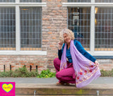 Romy sjaal- handgemaakt en uniek- lila Scarves Tantilly 