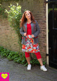 Lalelei skirt- rode bloemenpracht - gemaakt in Holland skirt Tantilly 