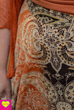 Zijden rok - Rome - twee prints gemixt- wikkelrok skirt Tantilly 