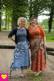 Zijden rok- uniek en dubbelzijdig! -Jasmina skirt Tantilly 