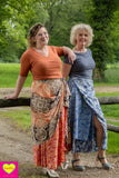 Zijden rok- uniek en dubbelzijdig! -Jasmina skirt Tantilly 