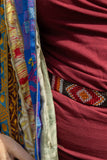 Bohemian katoenen maxi rok - bordeaux skirt Tantilly 