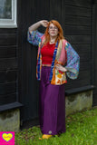 Hadera broek - zomer broek rayon- donkerpaars pants Tantilly 