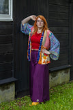 Hadera broek - zomer broek viscose- donkerpaars pants Tantilly 