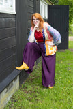 Hadera broek - zomer broek viscose- donkerpaars pants Tantilly 
