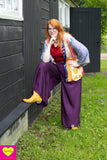 Hadera broek - zomer broek rayon- donkerpaars pants Tantilly 