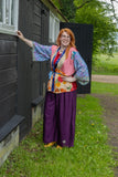 Hadera broek - zomer broek viscose- donkerpaars pants Tantilly 