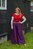 Hadera broek - zomer broek viscose- donkerpaars pants Tantilly 