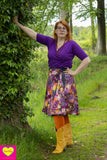 Dubbelzijdige wikkelrok- katoen & jeans-fantasy -happiness in a skirt Cotton skirt Tantilly 