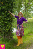 Dubbelzijdige wikkelrok- katoen & jeans-fantasy -happiness in a skirt Cotton skirt Tantilly 