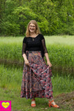 Zijden rok - Serta - twee prints gemixt- wikkelrok skirt Tantilly 