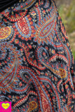Zijden rok - Serta - twee prints gemixt- wikkelrok skirt Tantilly 