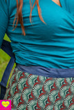 Dubbelzijdige wikkelrok- katoen & jeans- retro west Cotton skirt Tantilly 