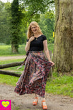 Zijden rok - Serta - twee prints gemixt- wikkelrok skirt Tantilly 