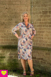Retro tuniek- langere versie- zijdemix- zacht grijs Tunic Tantilly 