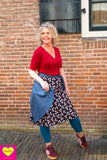 Pre order- Dubbelzijdige wikkelrok- flowerbomb - Happiness in a skirt Cotton skirt Tantilly 