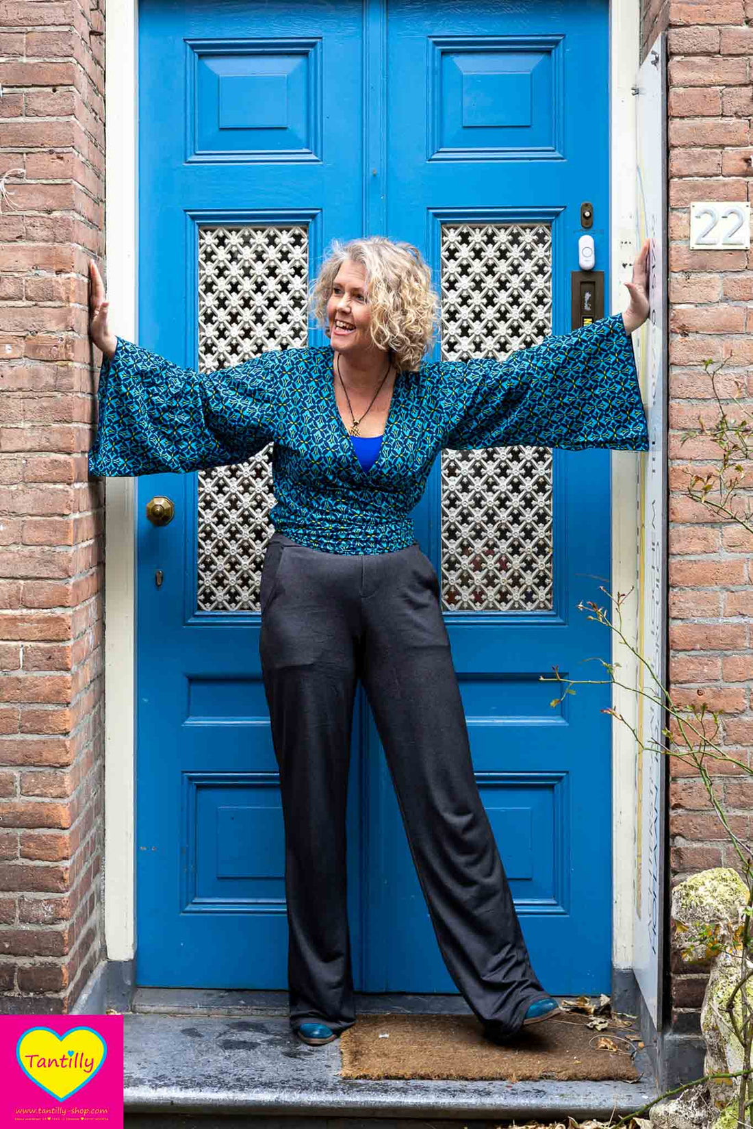 Boho Malana broek - boho broek gemaakt door Tantilly- blue lagoon