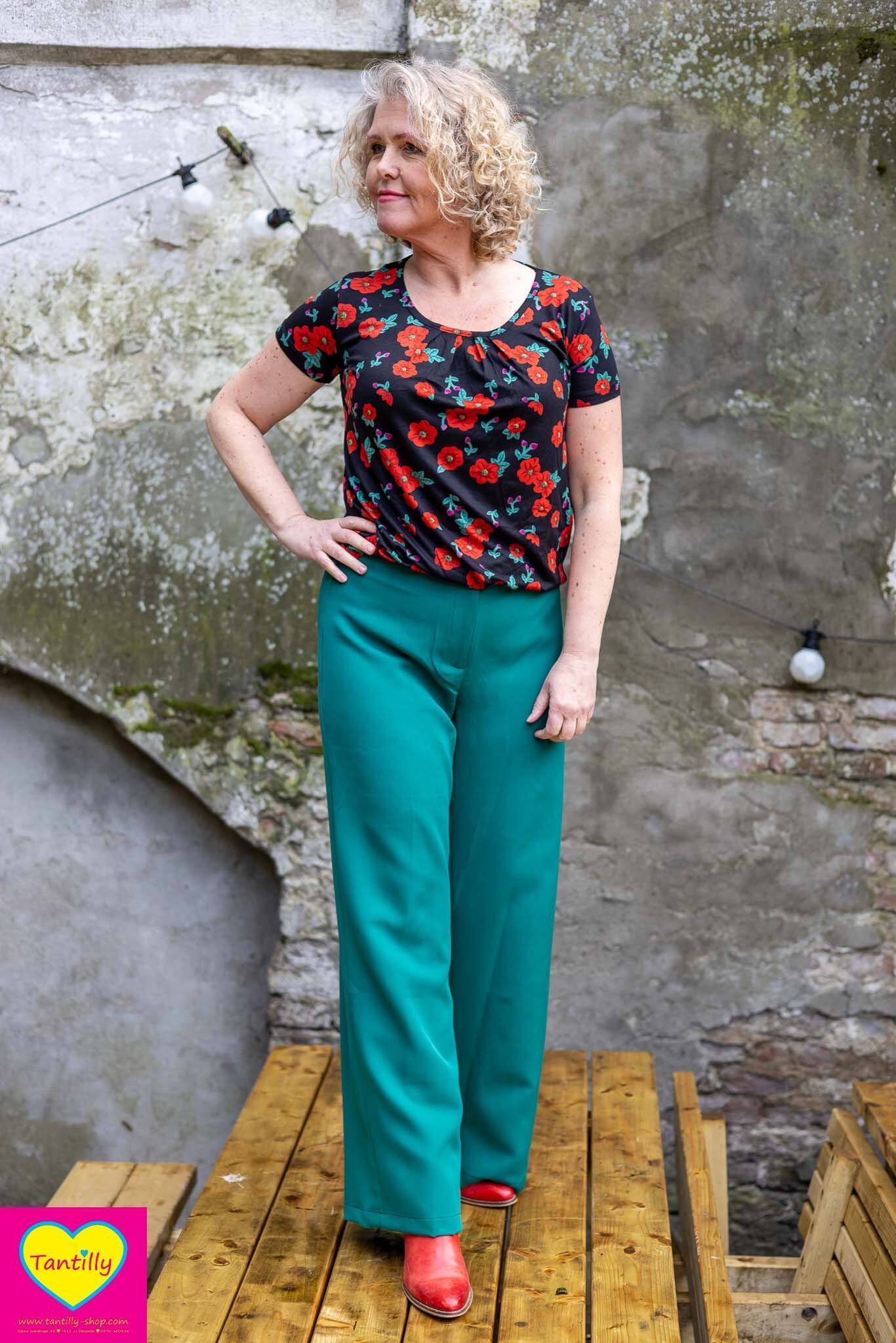 Marissa blouse katoen- gemaakt door Tantilly- Rina