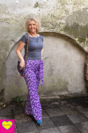 Belize broek - Tantilly's Ultieme broek- casual& chique- libelle paars