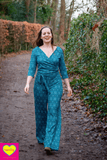 Yaya jumpsuit- pretty petrol- viscose Made by tantilly tantilly 