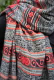 Winter style- warme wintersjaal - zigzag black Scarves Tantilly 