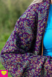 Winterse warme wintersjaal - paars/groene paisley Scarves Tantilly 