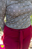 Priscilla Sweater - retro groen- warme viscose shirt Tantilly 