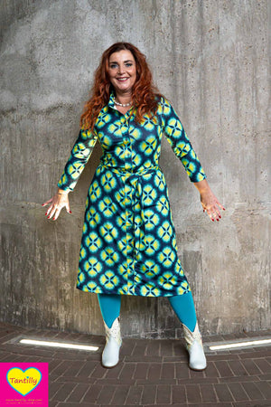 Elissa rokje 100% katoen - retro sun flower- gemaakt door tantilly
