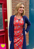 Zoe dress - red paisley- thick viscose Made by tantilly tantilly 