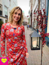 Zoe dress - red paisley- thick viscose Made by tantilly tantilly 