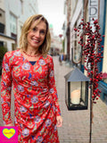 Zoe dress - red paisley- thick viscose Made by tantilly tantilly 