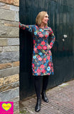 Leyla winter dress - warmer viscose fabric- eden garden Every day dress Tantilly 