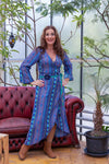 Zamora dress - 3/4 sleeves - made by Tantilly - blue sky zigzag Every day dress Tantilly 