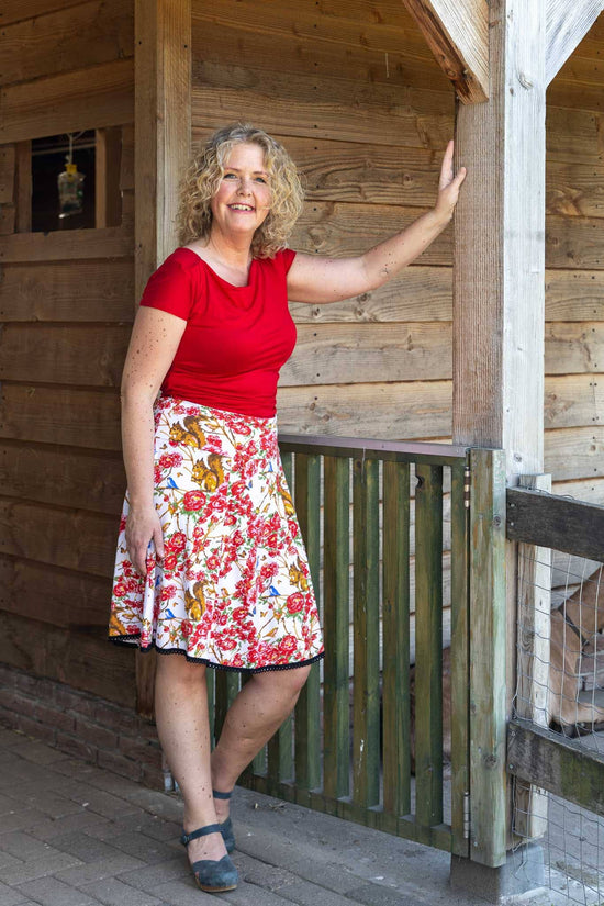 Lalelei rok - eekhoorntjes - viscose