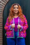 Embroidery boho jacket- inside cotton layer- made by Tantilly - purple pink shades Every day dress Tantilly 