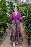 Boho maxi silk dress made by Tantilly - purple nila Every day dress Tantilly 
