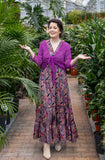 Boho maxi silk dress made by Tantilly - purple nila Every day dress Tantilly 