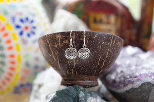 Flower of Life- sterling silver earrings jewelry Tantilly 