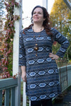 Noa dress - Zigzag style- warm fabric autumn dresses Tantilly 