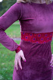 Bibi winter dress - velours vintage pink winter dresses Tantilly 