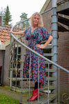 The new Alice wrap dress -blue azul- made by Tantilly- rayon Wrap dress Tantilly 
